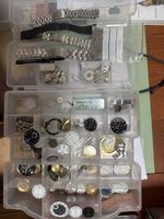 Lot de cadrans et composants de montres et bracelets