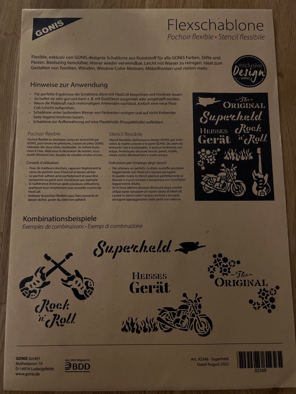Schablonen: Gonis Flexschablone A4 – Neu und originalverpackt aus Knonau von Dodo137