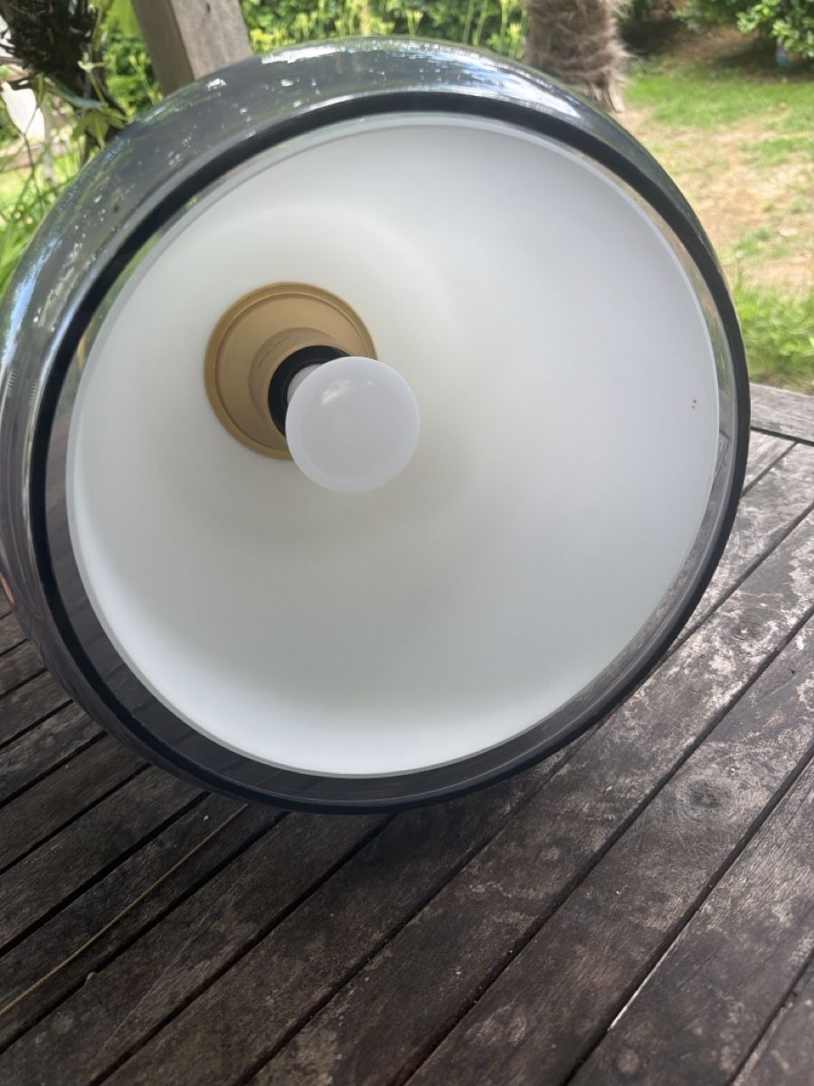 Ikea Lampadari & plafoniere: Hängeleuchte Glas Messing Opal Weiss Lampe – Usato da Pfaffhausen venduto da NFIZH 2