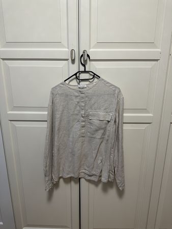 Marc O'Polo Leinenbluse Gr. 38 Beige - Sommerlich leicht!