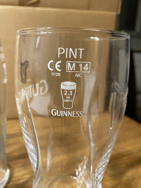 3 Guinness Pint Bier Gläser Kaufen auf Ricardo