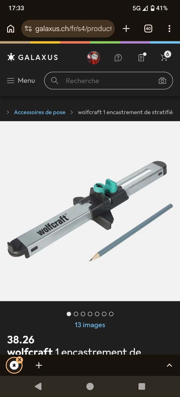 Wolfcraft Tutti gli attrezzi: Laminat einpasser Wolfcraft - Copieur parallèle stratifié – Nuovo (secondo la descrizione) da Cheyres venduto da corinthiens.13 5