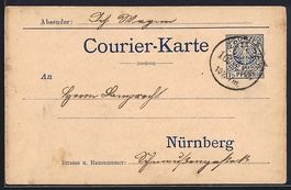Nürnberg, Ganzsache der Privaten Stadtp