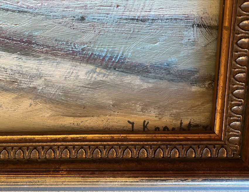 Landschaft mit Bauernhäuser, signiert Josef Knecht (ID L16) Kaufen