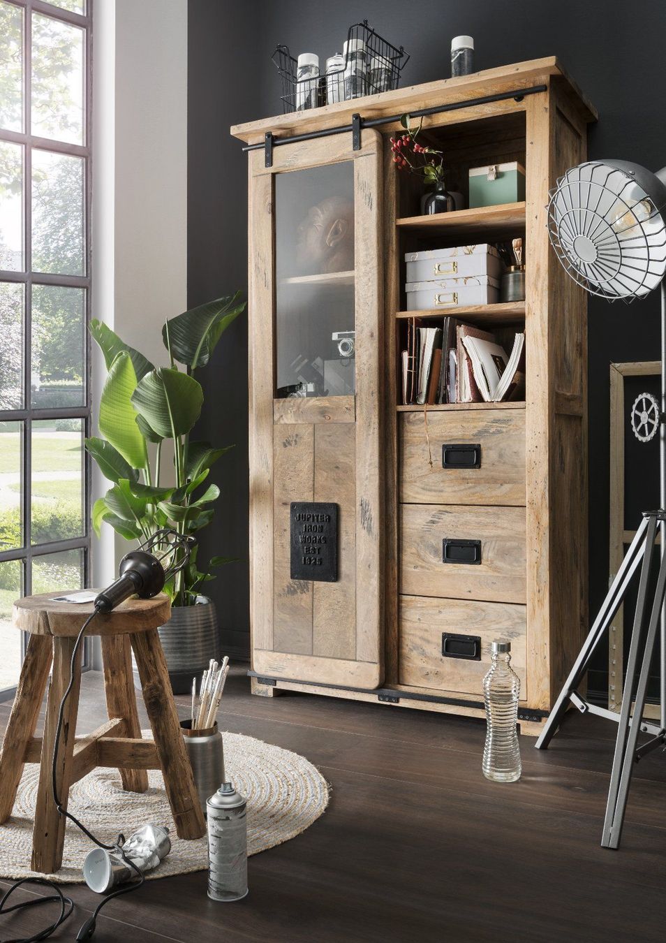 Schränke: Vitrine SLYDER Mango 100 x 175 cm mit Schiebetüre – Neu (gemäss Beschreibung) aus Unterentfelden von moebelrufli