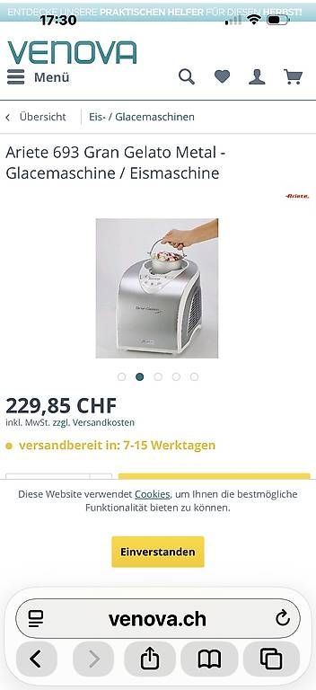 Appareils de cuisine: Glace Maschne – D'occasion à wallisellen par dem_7cyz 3