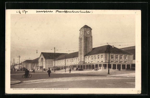 Ansichtskarten: AK Basel, Neuer Badischer Bahnhof – Gebraucht aus Berlin von bartko-reher