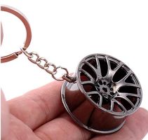 Schlüsselanhänger Felge SCHWARZ BLACK Tuning Keychain Reifen