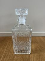 Vintage Dekanter / Karaffe aus Glas mit Schliffmuster