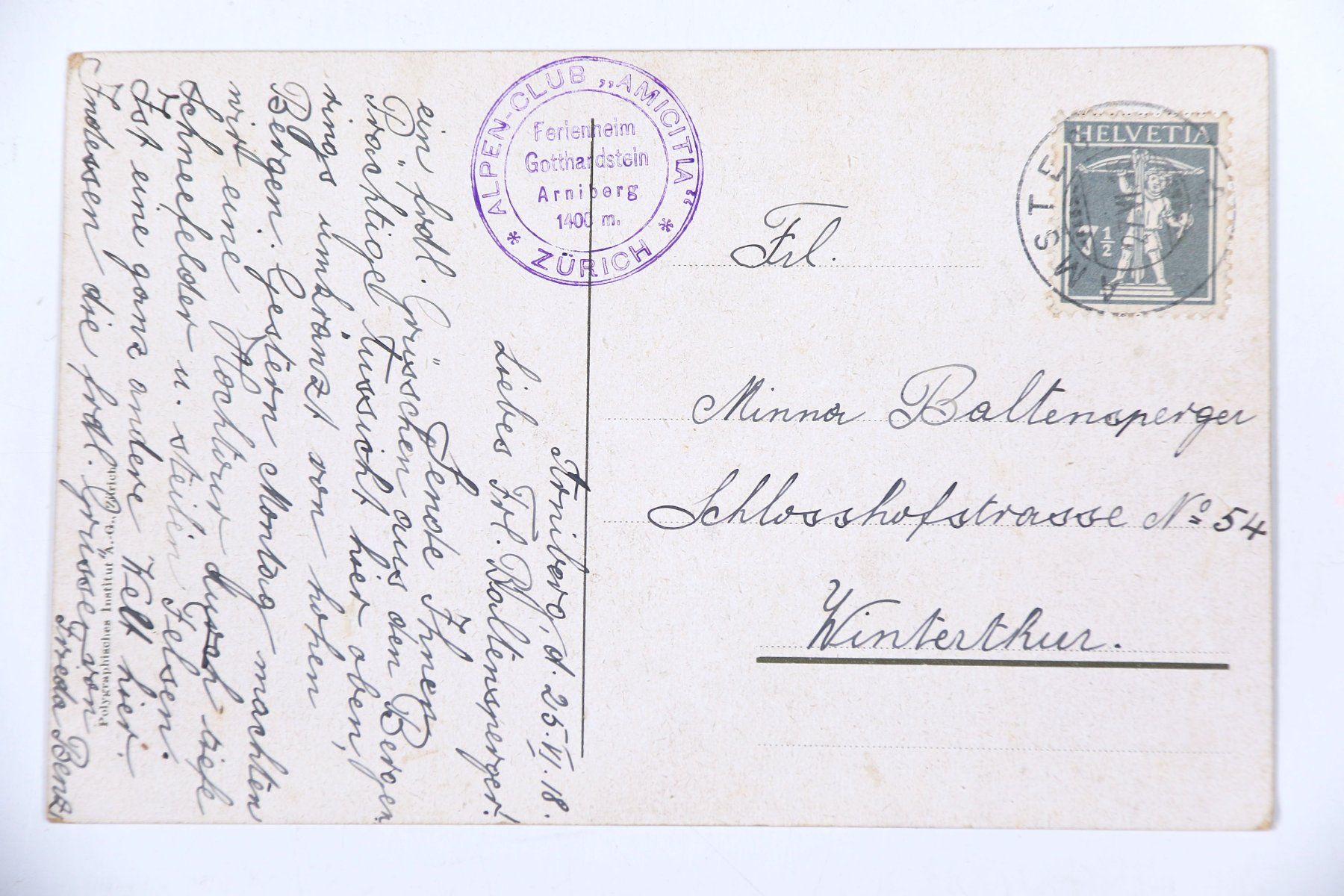 Cartoline postali: Ferienheim Gotthardstein – Usato da Hettlingen venduto da Scholi99 1