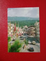 Crans sur Sierre Wallis Hauptstrasse alte Autos 1985