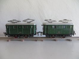 Buco Spur 0: 2 x E-Lok 301, grün, Blech, ohne OVP