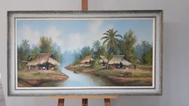 Ölgemälde, signiert„Kobchai“-Huile sur toile signée„Kobchai"
