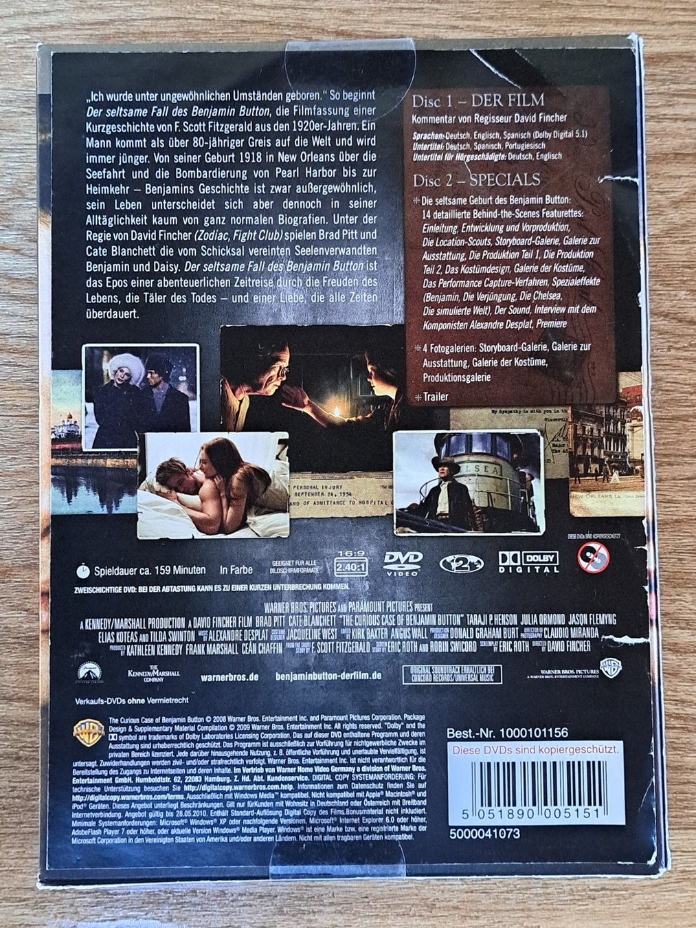Alle DVDs: Der Seltsame Fall des Benjamin Button, Boxset 2 DVDs+Booklet – Gebraucht aus Unterseen von Kanica 2