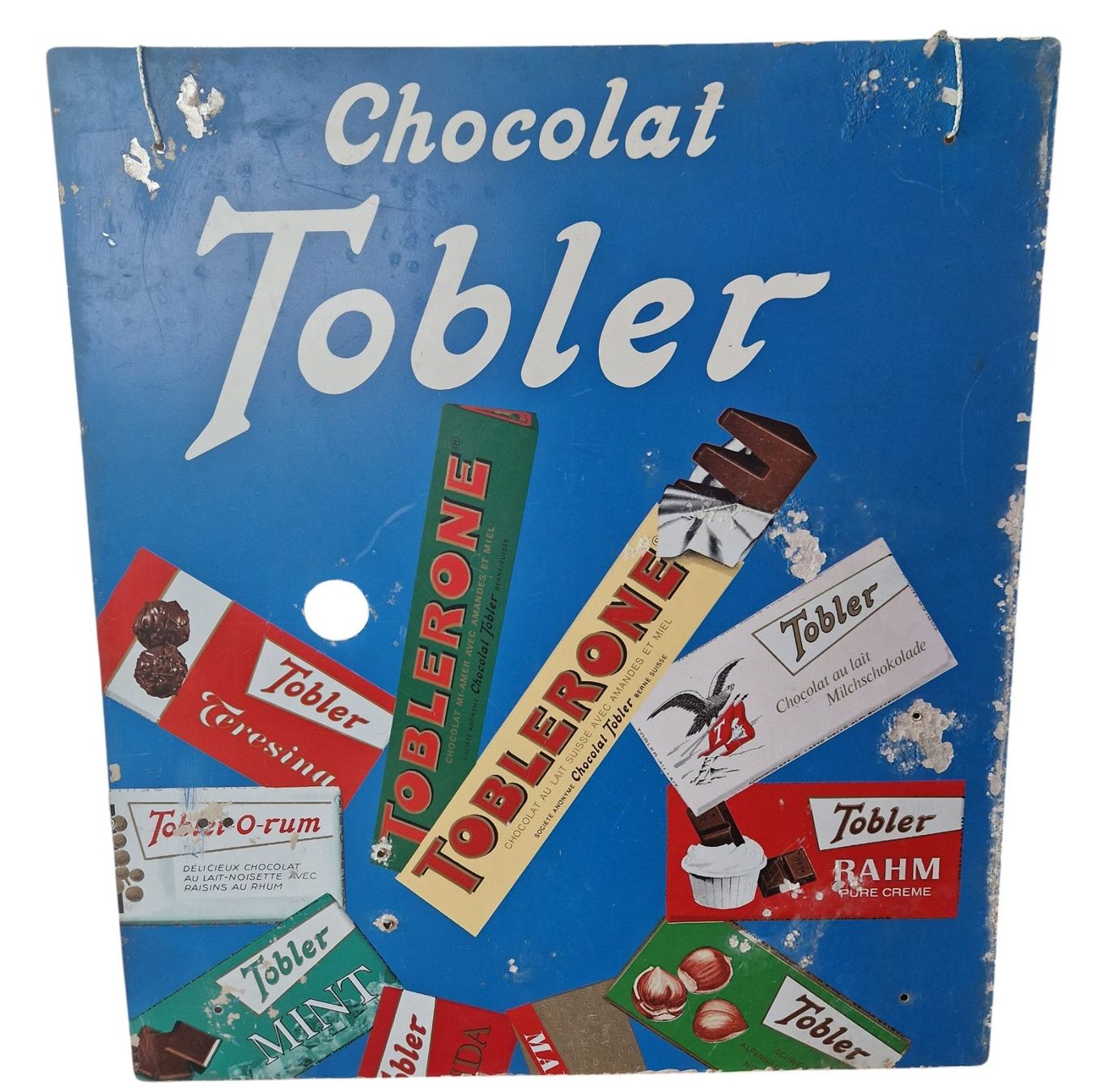 Insegne: seltenes Blechschild Tobler Schokolade – Usato da Mörschwil venduto da antiksalon21 5