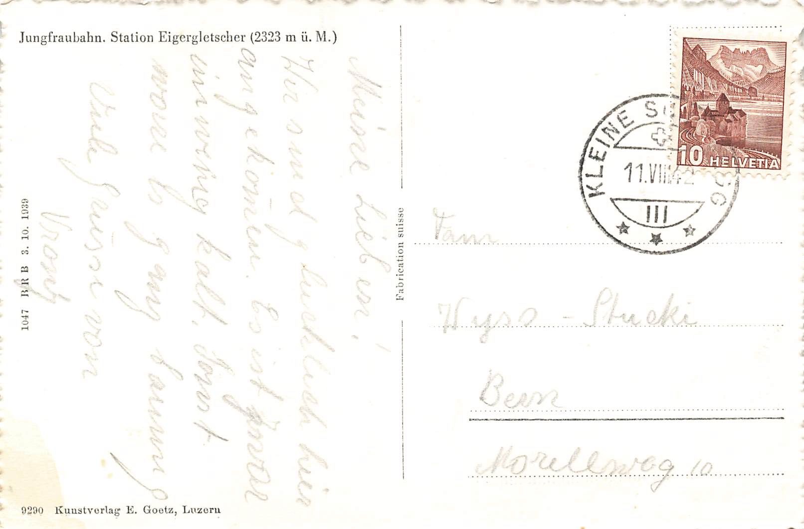 Cartoline postali: Jungfrau bahn BE Station Eigergletscher Bahnhof – Usato da Biasca venduto da Blenio71 1