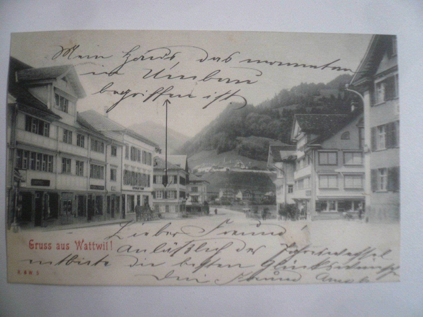 Cartoline postali: s/wAK  WATTWIL – Usato da Oberhofen am Thunersee venduto da luuping99