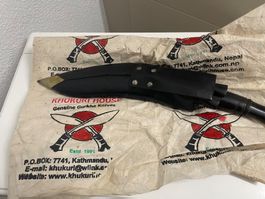 Scharfes Kukri Messer mit Scheide und 2 Kidis, Nepal ⚔️
