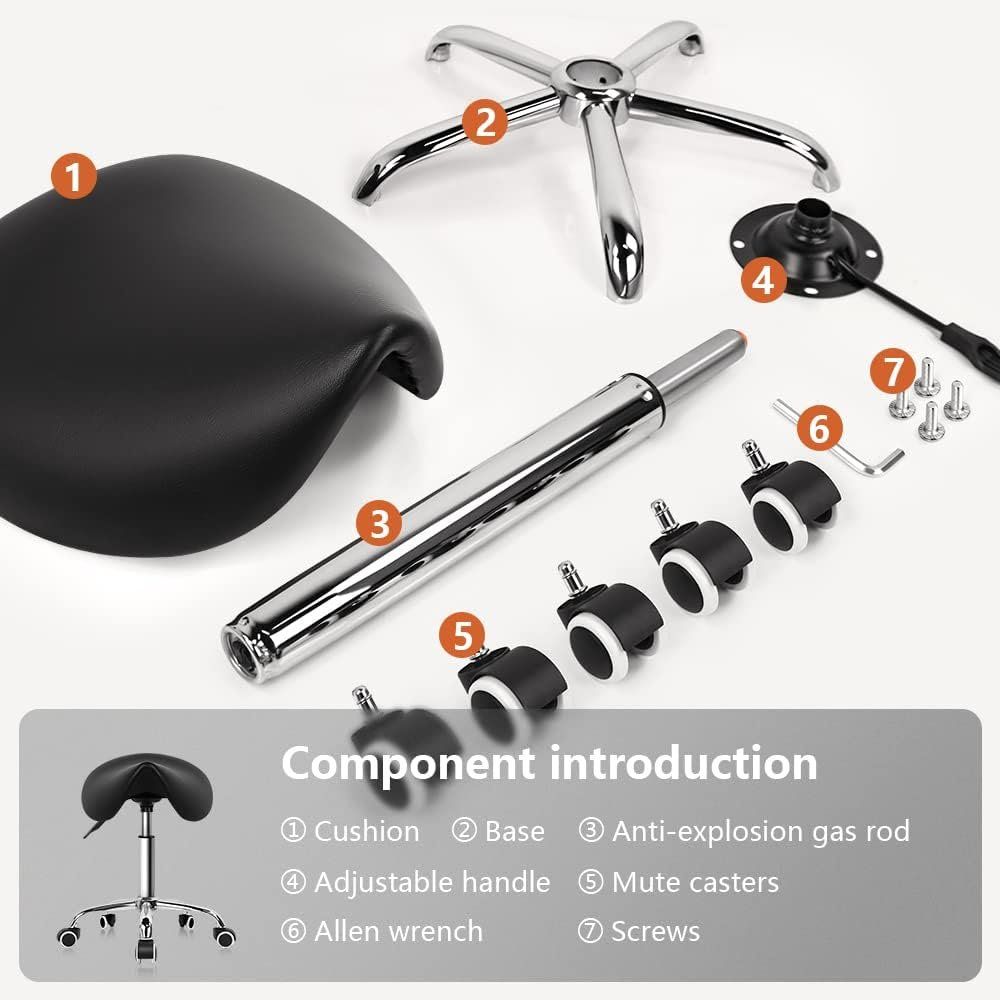 Sgabelli: Rollhocker Arbeitshocker Barhocker drehbar mit Sattelsitz – Nuovo e nell'imballaggio originale da Zürich venduto da Novamart 6
