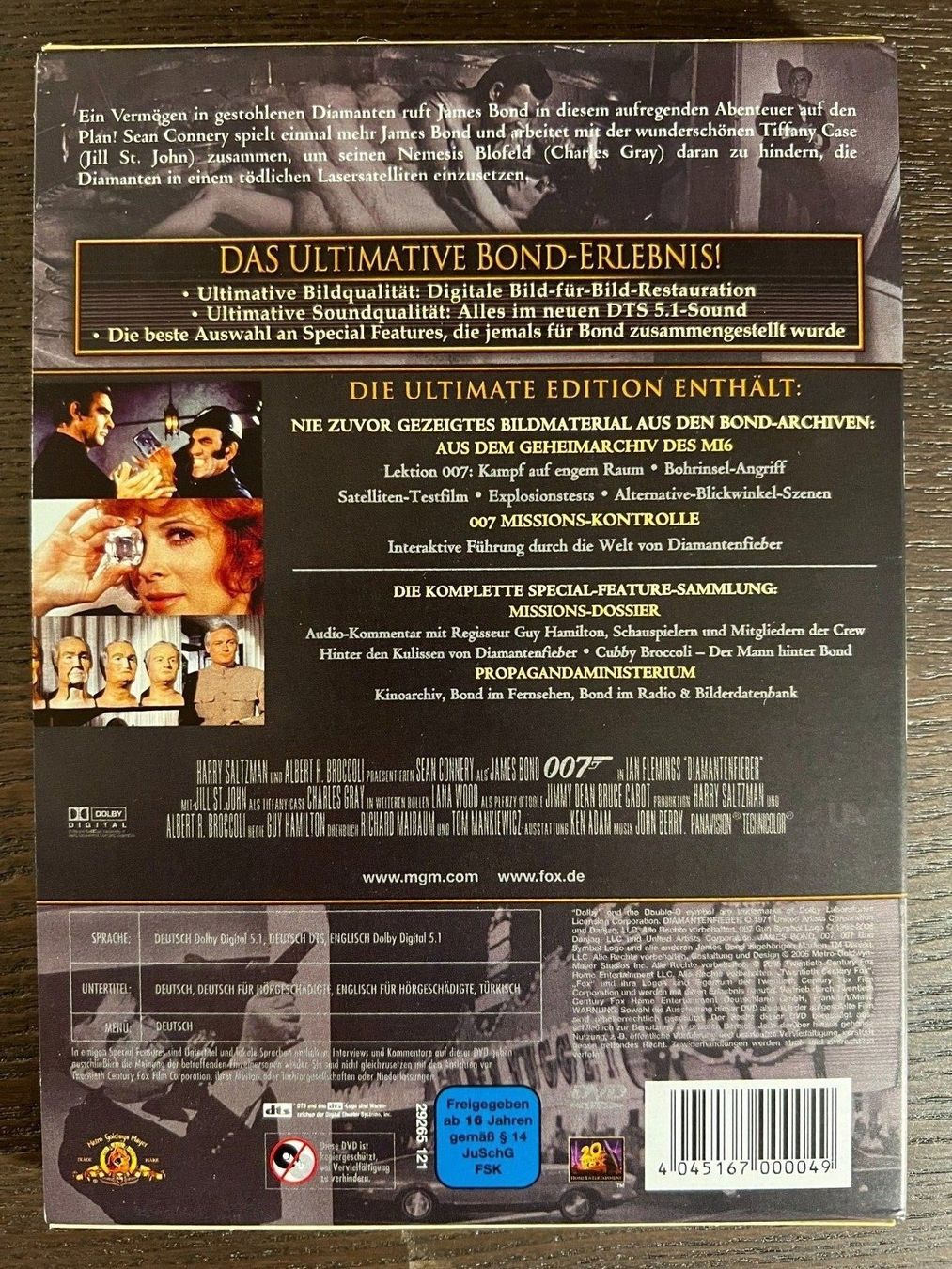 Tutti i DVDs: 007 Diamantenfieber – Usato da Zürich venduto da FilmFreunde 1