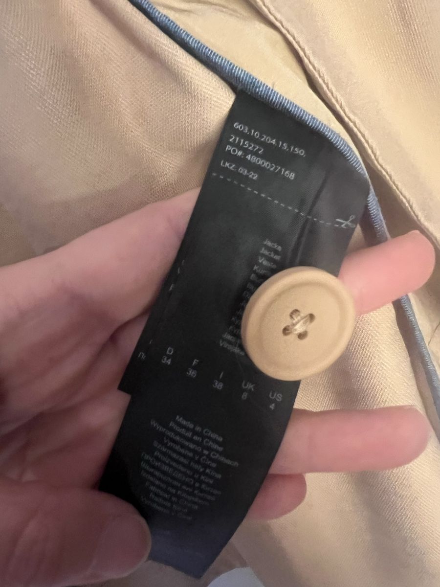 Comma Giacche: Comma Blazer Jacke, Grösse 36 x Beige, Neu – Nuovo (secondo la descrizione) da Langenthal venduto da Alperose_5 4