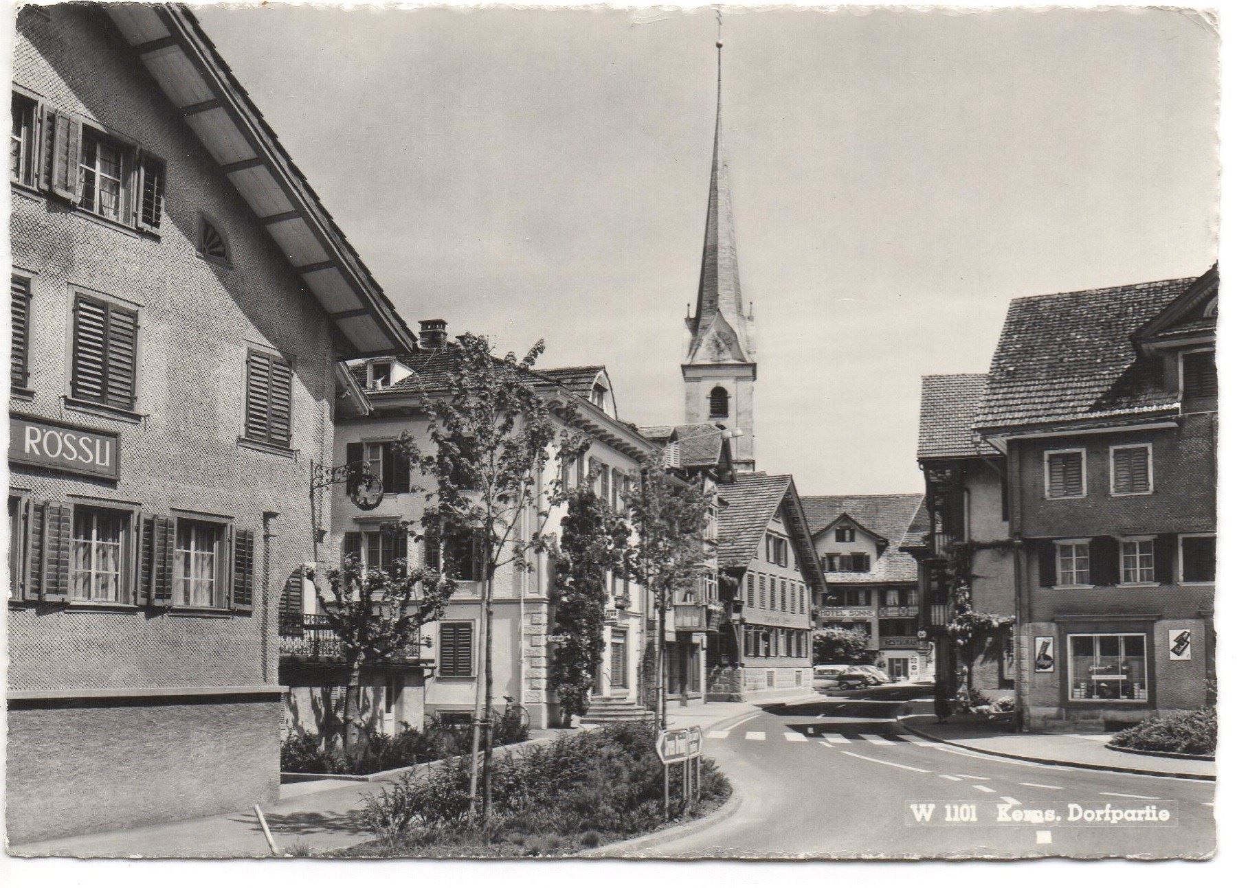 Cartoline postali: KERNS Dorfpartie - Rössli – Usato da Jona venduto da philajona