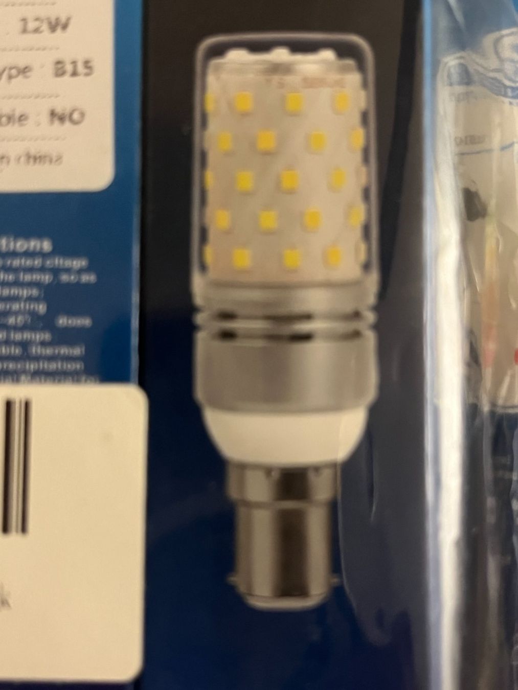 Lampen: LED Corn Bulbs, B15 Bayonet Cap, 12W, 1450Lm – Neu und originalverpackt aus St. Josefen von StartVer- 2