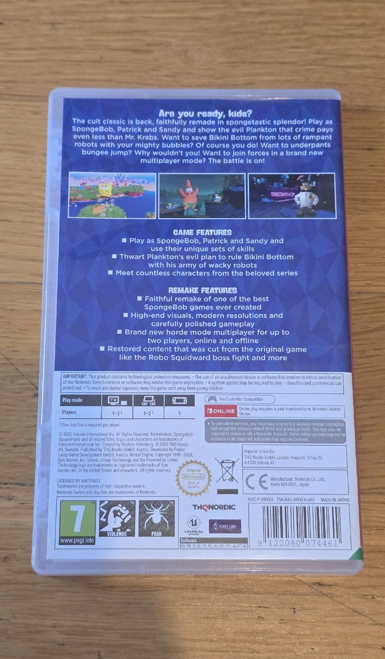Nintendo Giochi: Jeu Switch SpongeBob Battle for Bikini Bottom – Usato da Genève venduto da MariaS2 2