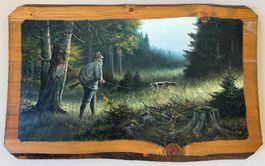Wildmaler Moser 1987 signiert original Gemälde Öl auf Holz