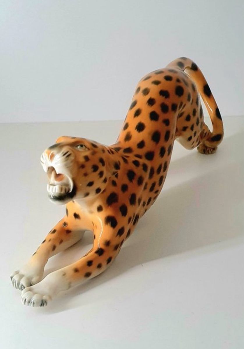 Figuren: Statuetta leopardo in porcellana – Gebraucht aus Zürich von alpha69