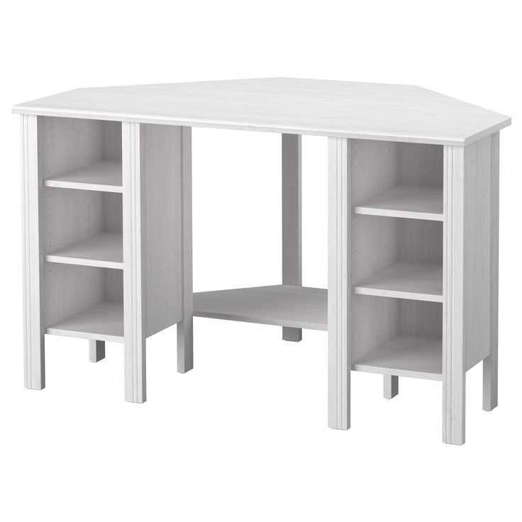 Ikea Schreibtische: IKEA Brusali white corner desk – Gebraucht aus Gattikon von mat_wt5v