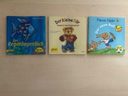 3 Pixi Bücher, Regenbogenfisch, der kleine Bär, Hansi Hase