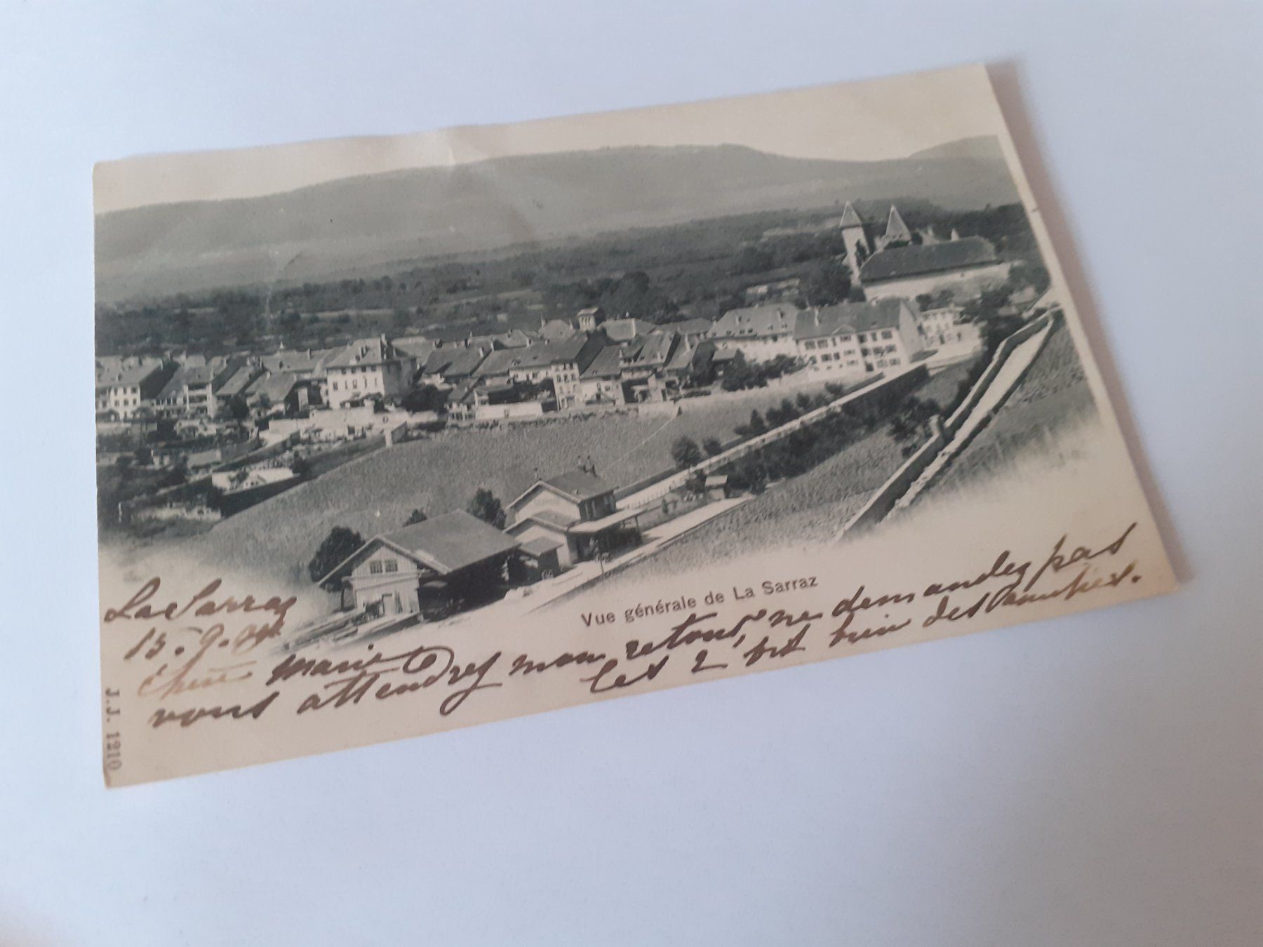 Cartoline postali: VUE GENERALE de LA SARRAZ - 1901 – Usato da Winterthur venduto da Ornyx7
