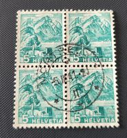 Viererblock Vollstempel Montreux briefmarke