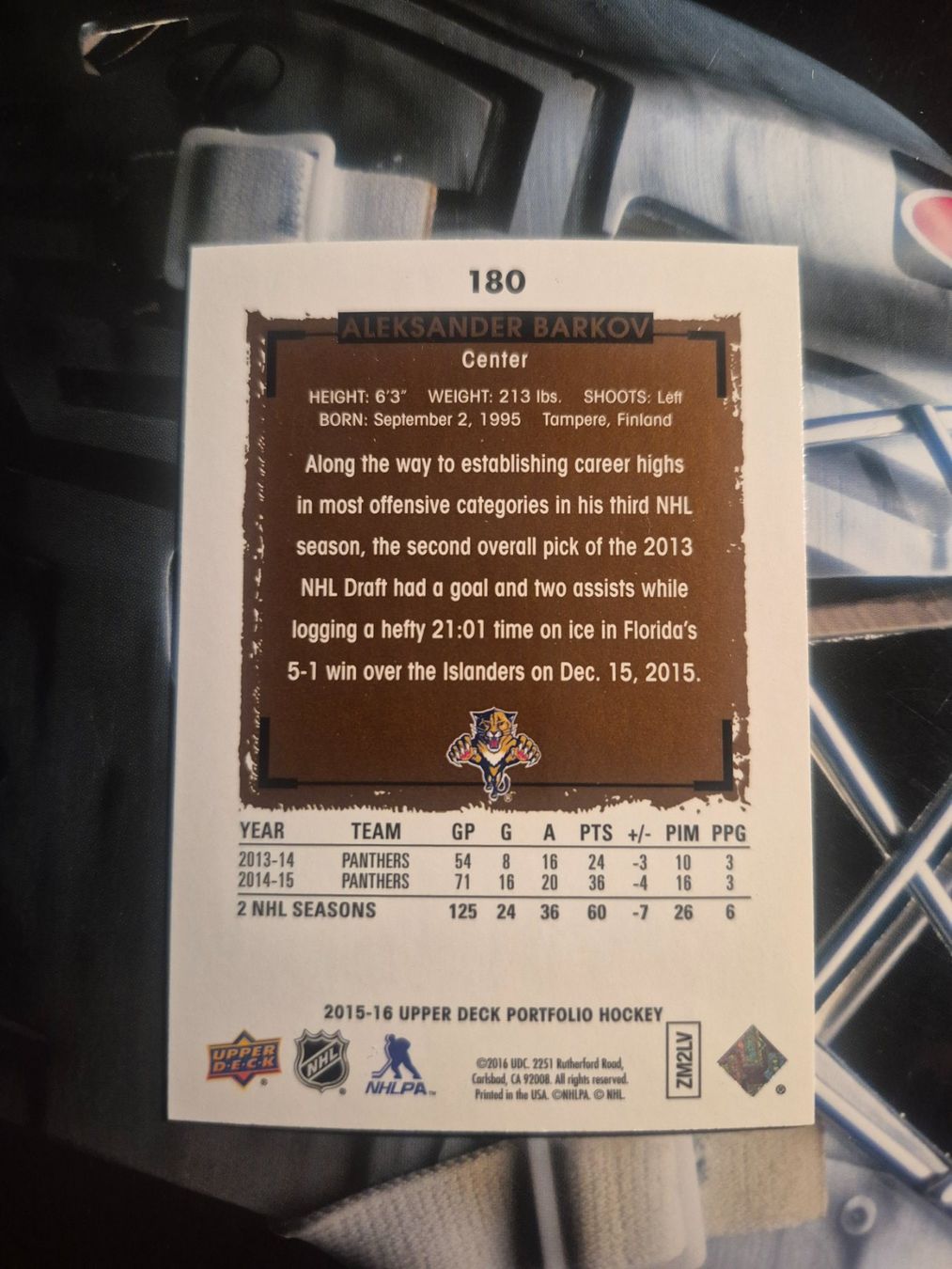 NHL Sammelbilder & Trading cards: NHL Alexander Barkov Florida Panthers – Gebraucht aus Treiten von Sauber73 1