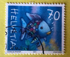 Nr.1027 GESTEMPELT Regenbogenfisch allein unterwegs 2001  ﻿