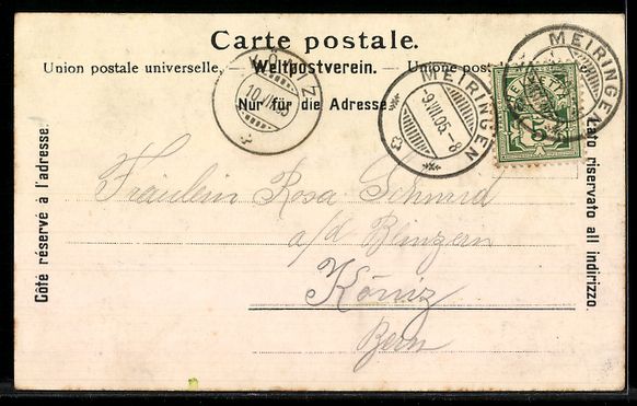 Cartoline postali: AK Meyringen, Bahnhofstraße – Usato da Berlin venduto da bartko-reher 1