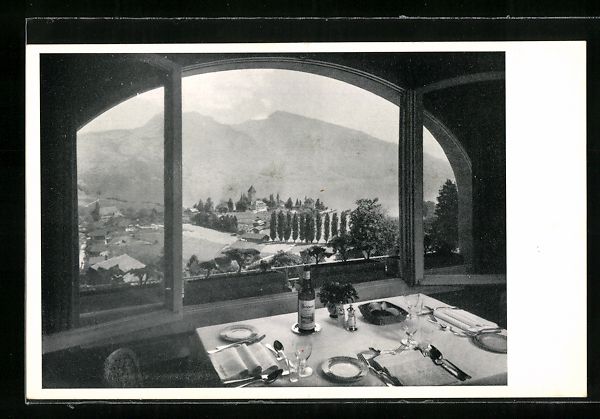 Cartoline postali: Spiez, Terrassenrestaurant Bahnhof-Buffe – Usato da Berlin venduto da bartko-reher