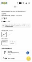 IKEA HUGAD Gardinenstange schwarz 120-210 cm