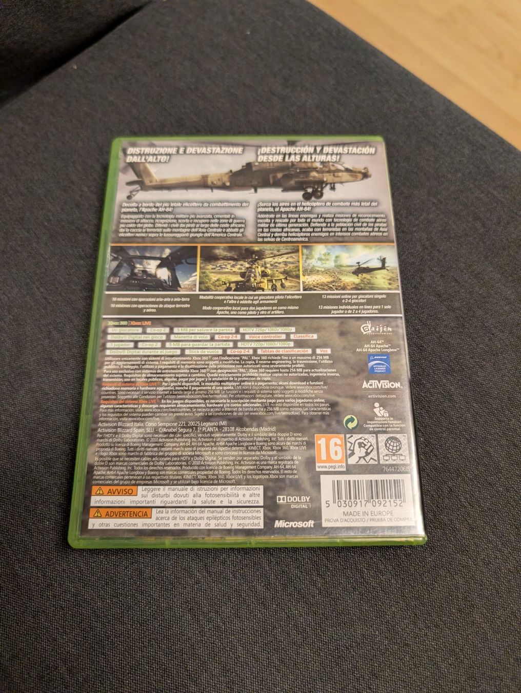 Jeux: Apache Air assault Microsoft Xbox 360 – D'occasion à Giubiasco par Tici__nerd_Giubiasco 1