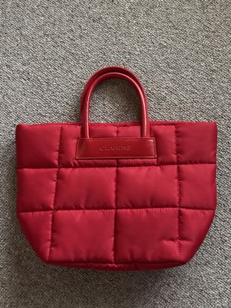 Clarins Tasche, Rot, Gesteppt,  neu ❤️