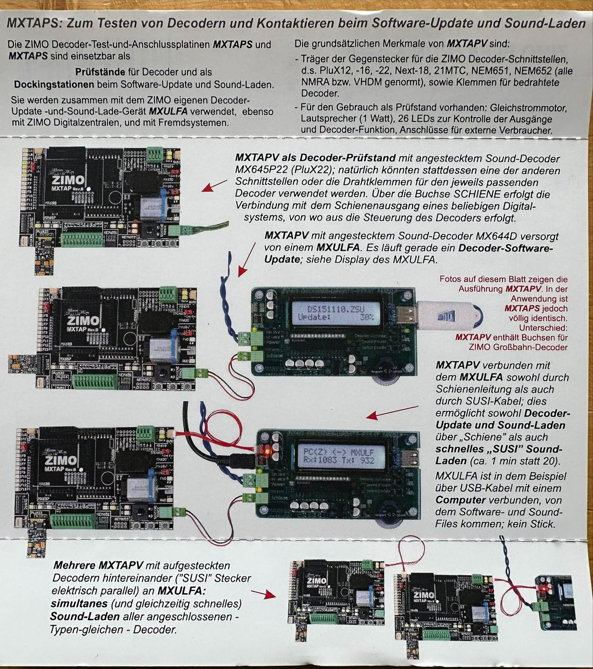 Zimo Trains électriques: Zimo MXTAP Rev. C Decoder Test und Programmierer – Neuf (Voir description) à Zürich par ch-hamster 2