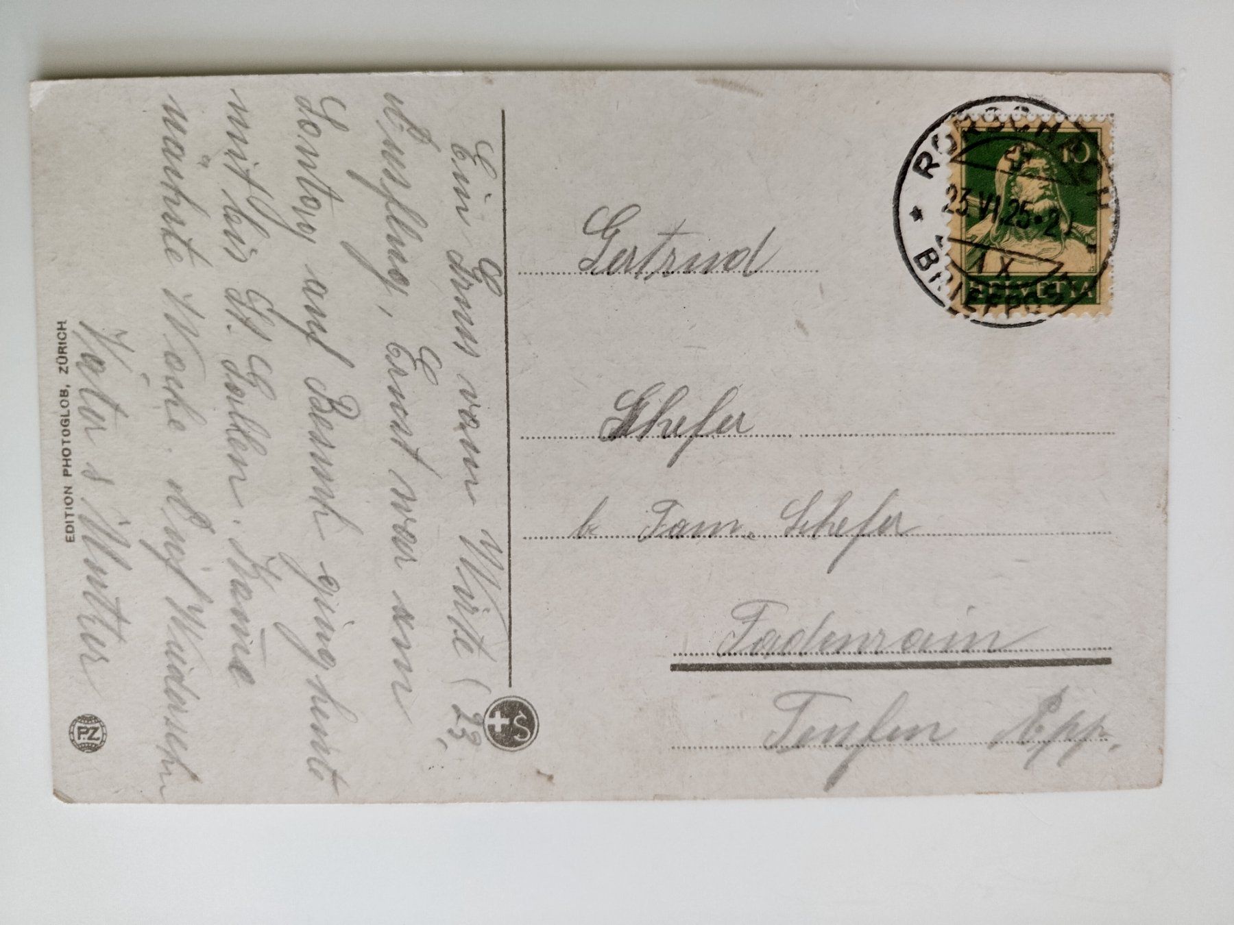 Ansichtskarten: Arbon mit Hotel Bär, Schiff, etc. dat 1925 – Gebraucht aus Ohmstal von Lebensfreude05 1