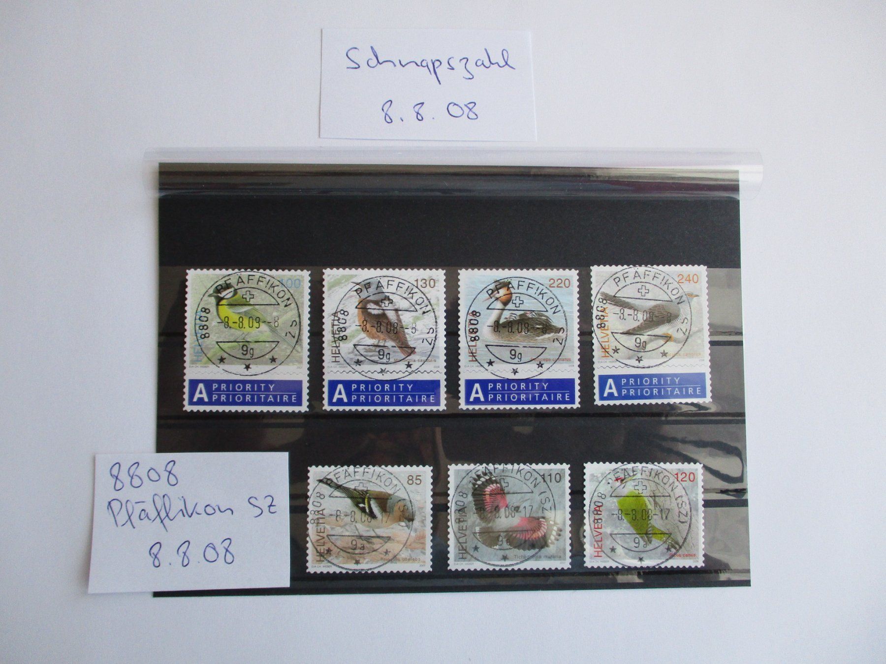 Tous les timbres: Schnapszahl 8808 Pfäffikon SZ  8.8.08 – D'occasion à Langnau b. Reiden par Aktuell88