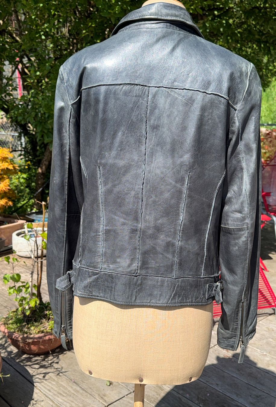 Jacken: Lederjacke Biker-Stil Anthrazit – Gebraucht aus Lostorf von Ka_schmi 4