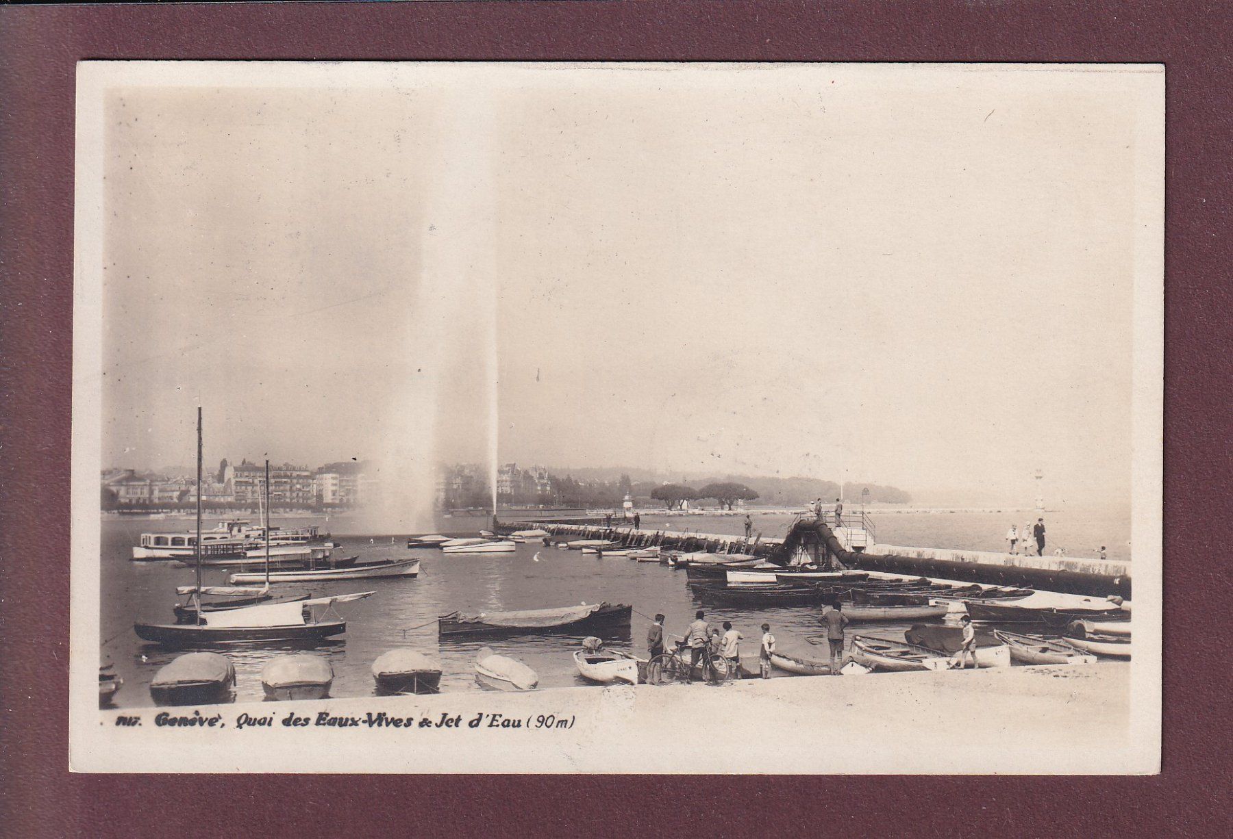 Cartoline postali: GENEVE - Jet d'eau - 1934 – Usato da Pully venduto da nicecards