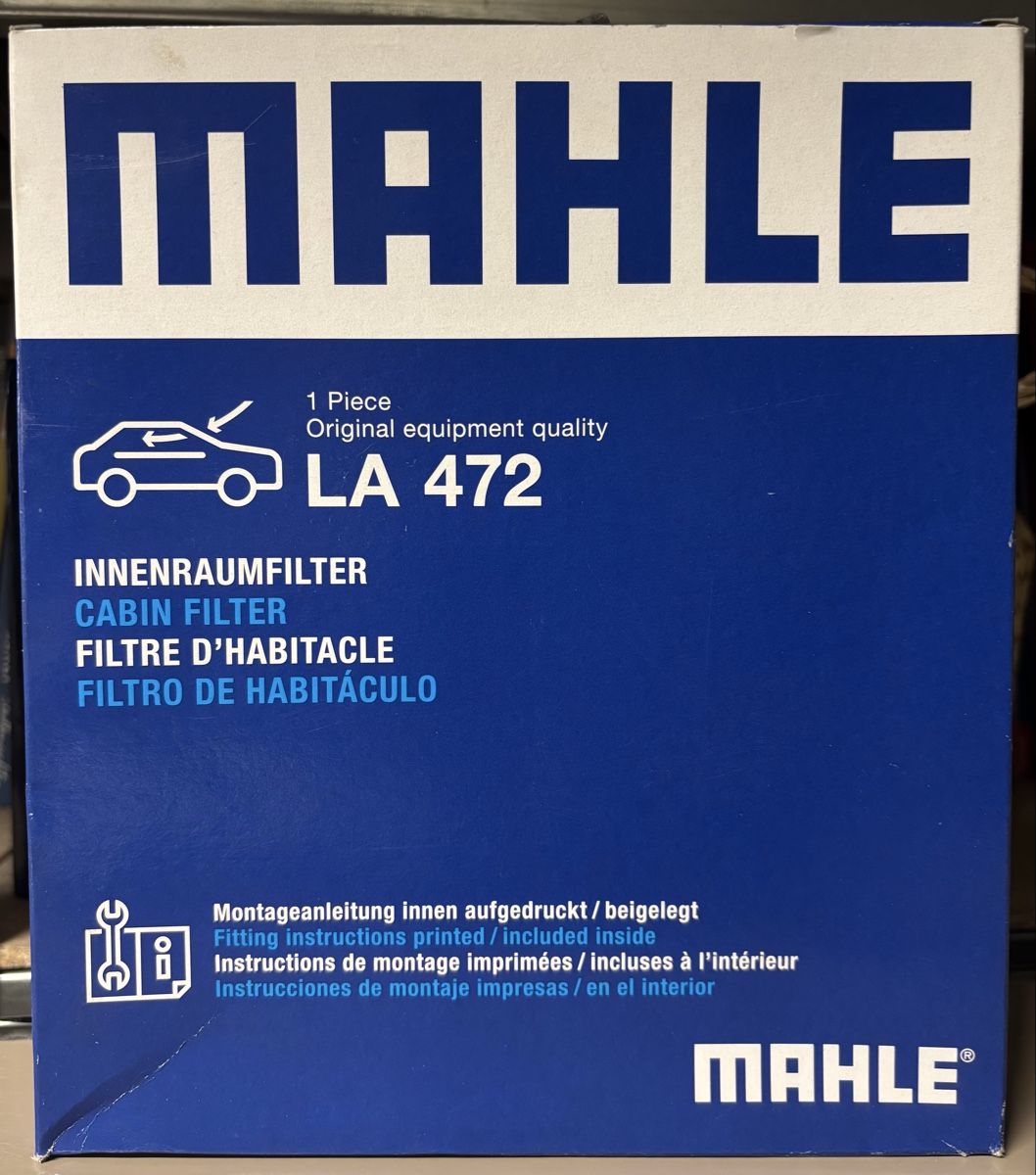 Tutti pezzi di ricambio auto: MAHLE Innenraumfilter LA472 NEU – Nuovo e nell'imballaggio originale da Schlossrued venduto da luk_s9fh