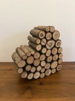 Holzherz-Deko rustikal handgemacht