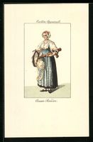 Hübsche Appenzellerin in Tracht um 1800