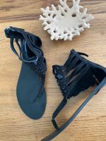 STRADIVARIUS 🖤 Sandales nu-pieds à strass & franges 37
